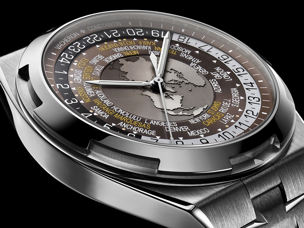 Overseas World Time ref. 7700V-110A-B176, with the brown dial.