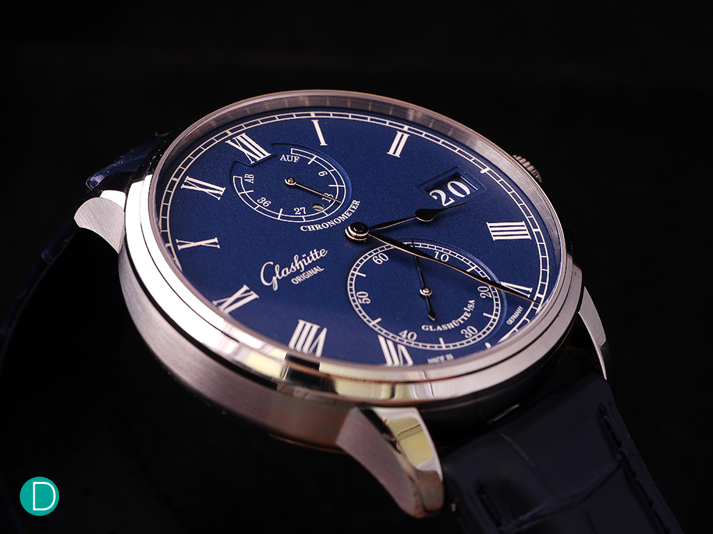 The case of the GO Senator Chronometer is teutonic and strong in character. 