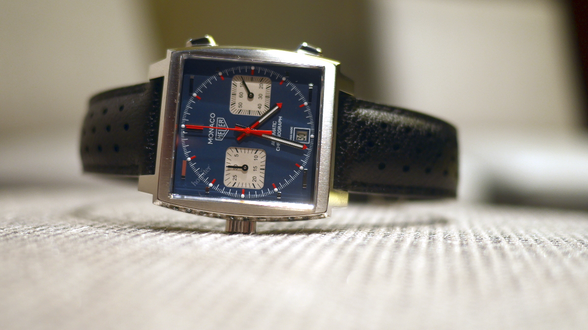 Baselworld 2015 – The 2015 Heuer Monaco Calibre 12 Blue Dial Heritage Collection