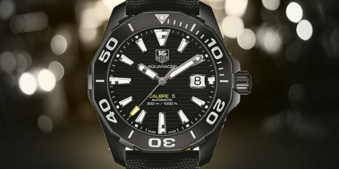 Extreme Sporte Style TAG HEUER Aquaracer Replica Watch With  Black-Plated Stainless Steel