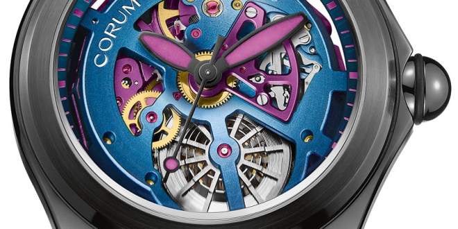 Corum Bubble 47 Squelette Watch In Bright Colors For 2017 Eta Movement Replica Watches